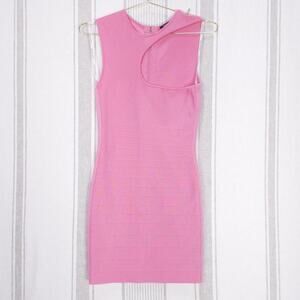 MARCIANO GUESS Dress Womens Medium Bubblegum Pink Bodycon Bandage Sexy Cutout